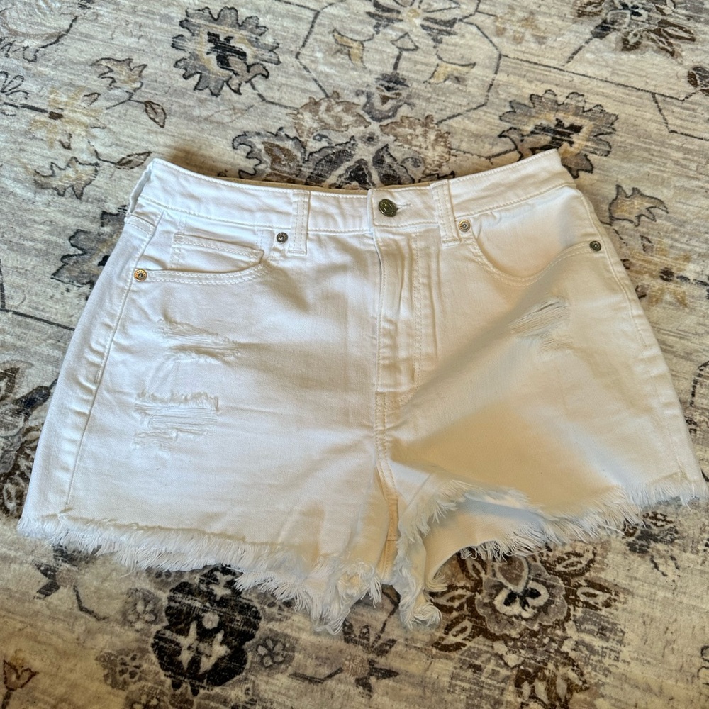 White Jean Shorts